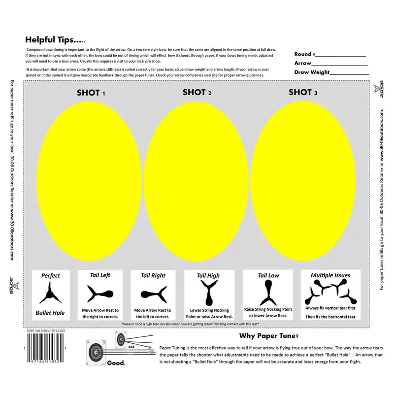 30-06 Paper Tune-It Replacement Target Paper Refills 1