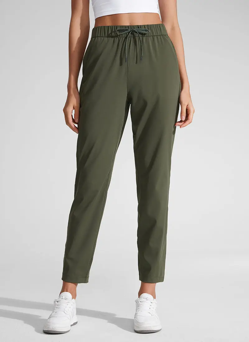 7/8 Length Stretch Drawstring Pants With Functional Pockets – 27 Inch Inseam 1