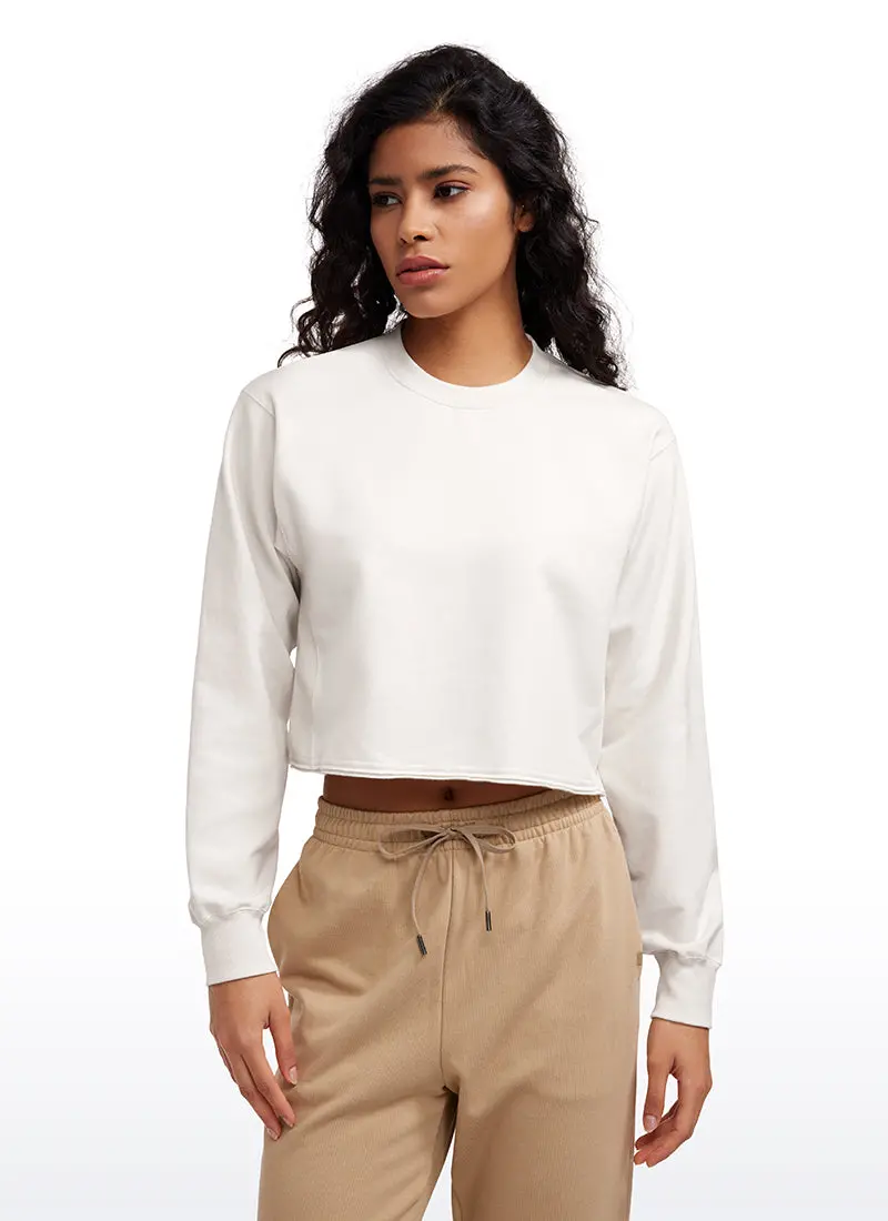 Amenity Double Raw-Hem Sweatshirt 1