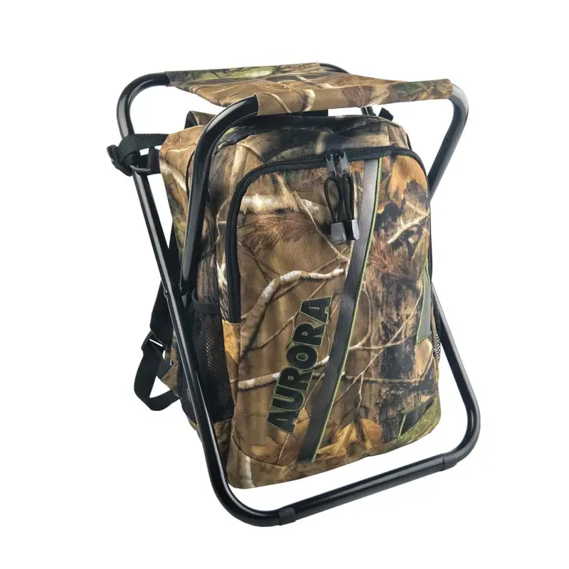Aurora Camo Folding Backpack Stool 1