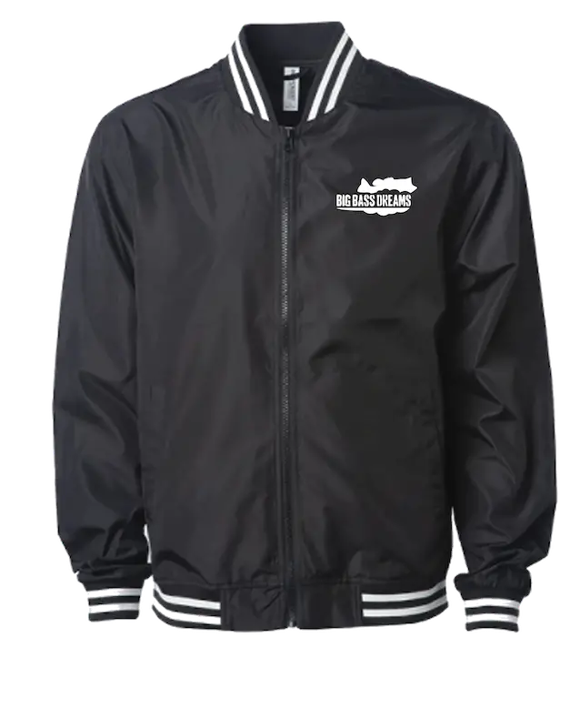 Big Bass Dreams Logo Embroidered Bomber Jacket 1