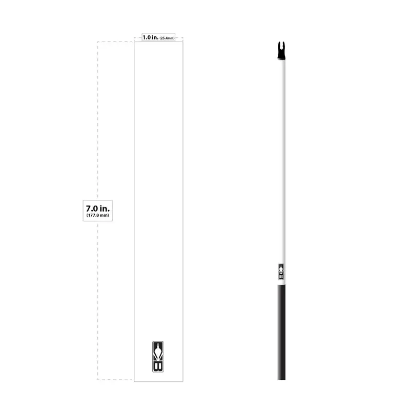 Bohning Solid White Arrow Wraps – 7-Inch Length, X-Small (14/64", Clearance) 1