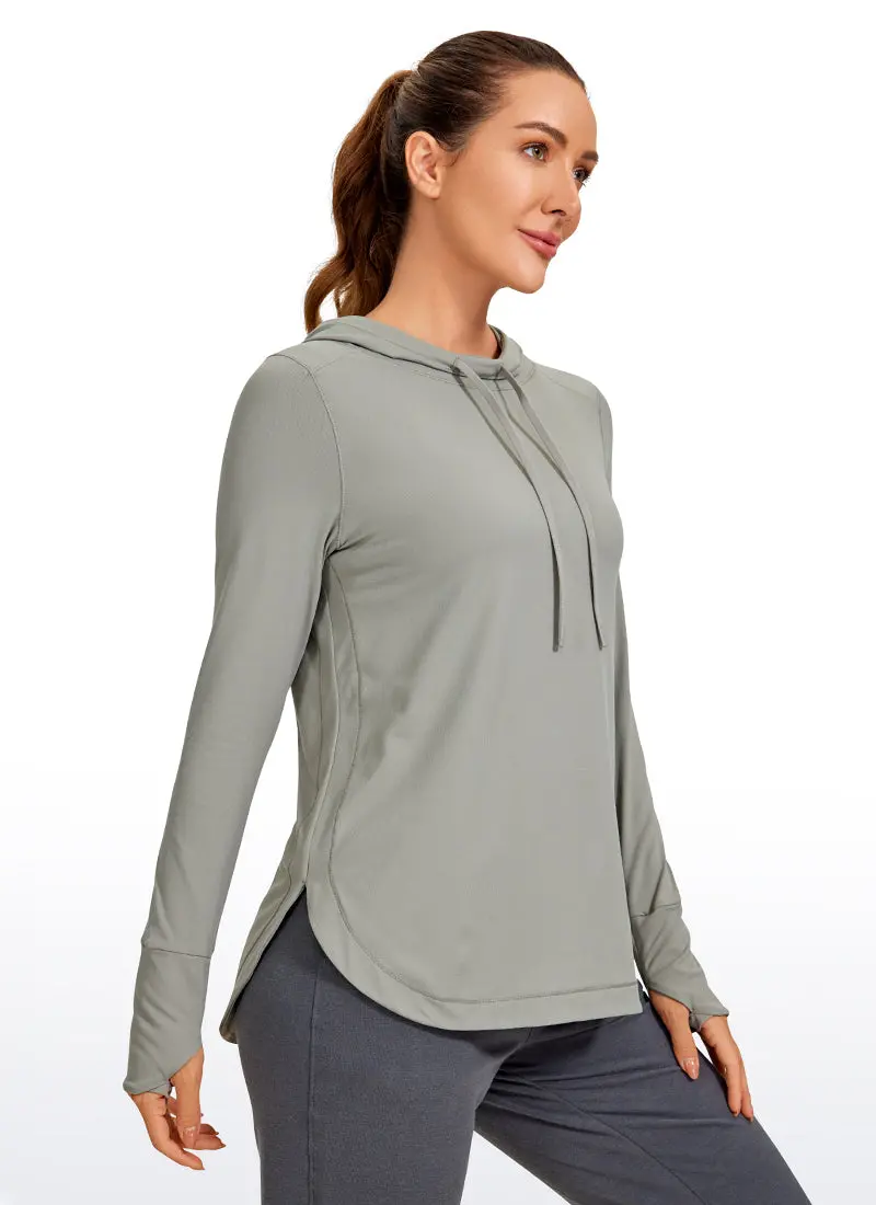 Brushed-Finish Thumbhole Hoodie 1