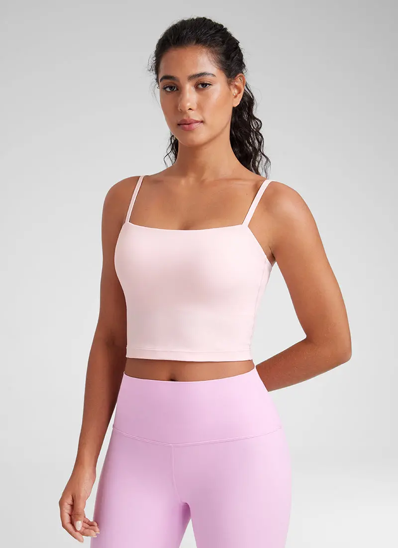 Butterluxe Adjustable Strap Tank With Built-In Bra Support 1