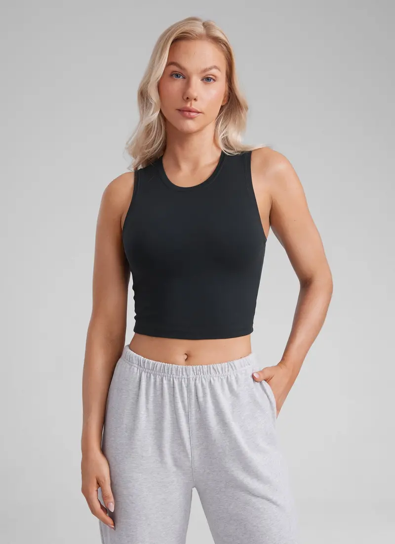 Butterluxe Double-Lined High-Neck Tank – Ultra-Soft Fabric 1
