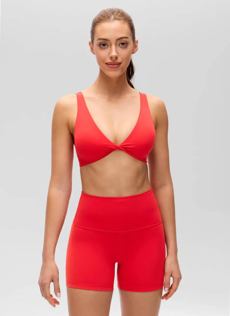 Butterluxe Twist V-Neck Sports Bra – U-Back Cutout 7