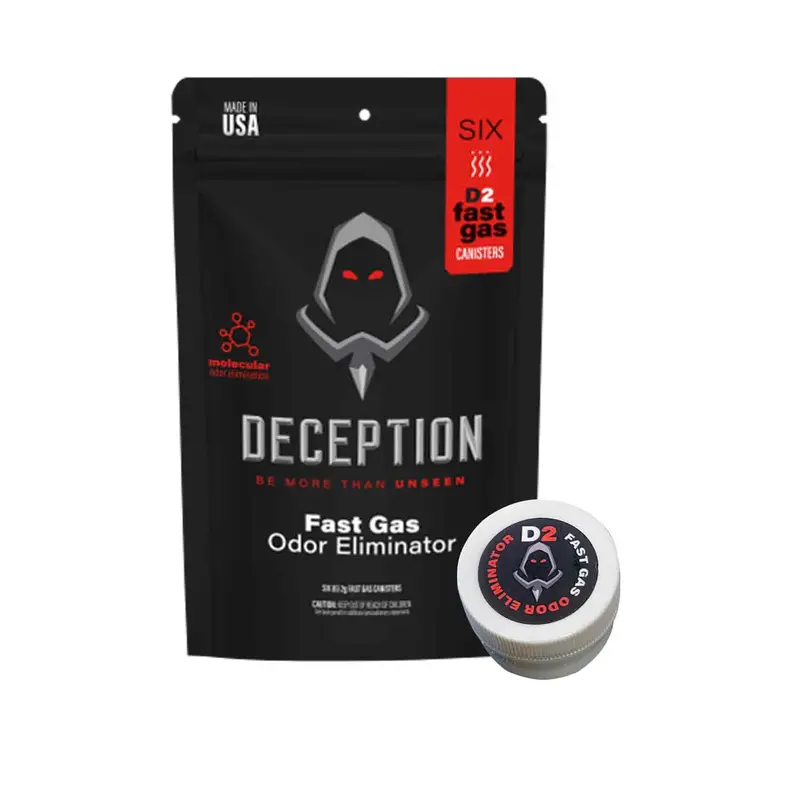 Deception Scents D2 Fast-Acting Gas Canisters – 2G, 6-Pack 1