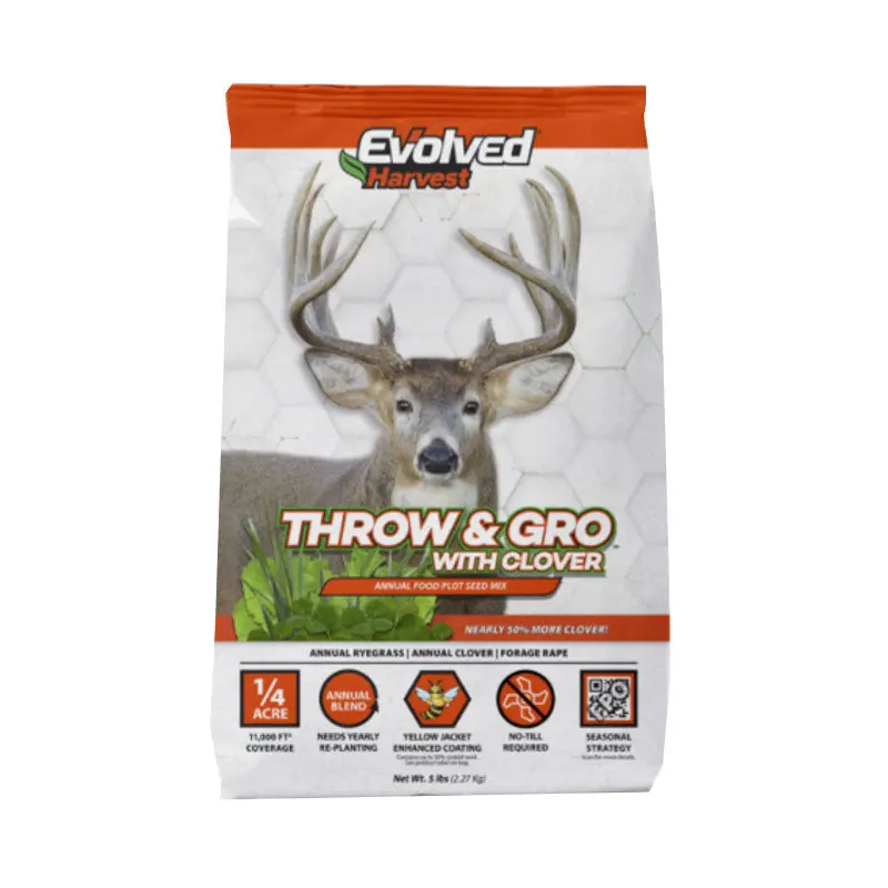 Evolved Throw-And-Gro Clover Food Plot Seed Mix – 5 Lb Bag 1