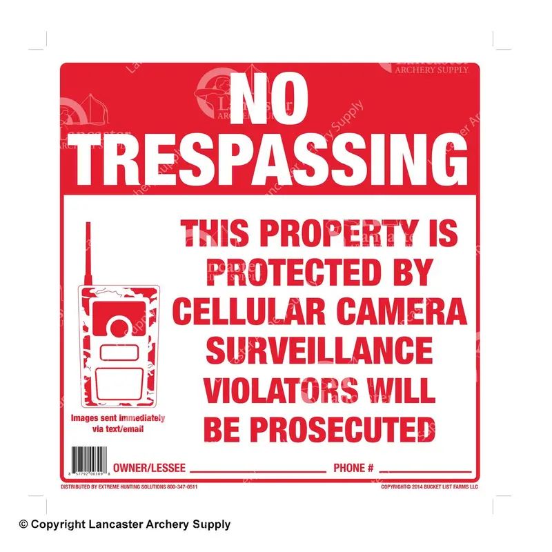 Extreme Hunting Solutions Tyvek No Trespassing Sign Pack (10 Count) 1