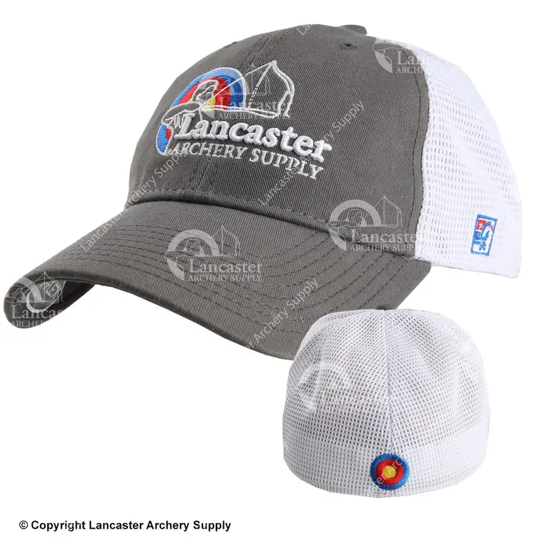 Lancaster Archery Mesh Target Shooting Hat – Charcoal 1