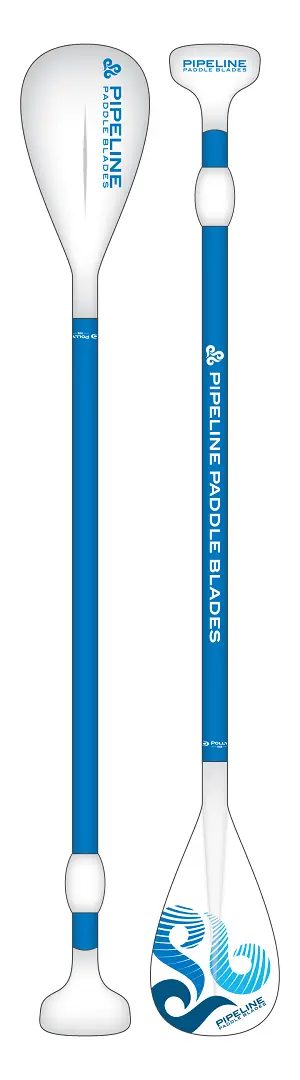 Polly Aluminum Telescoping Paddle – Blue/White Design 1