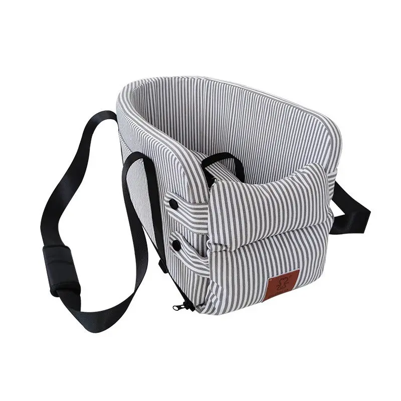 Portable Car Seat For Dogs With Integrated Safety Leash Clip 1