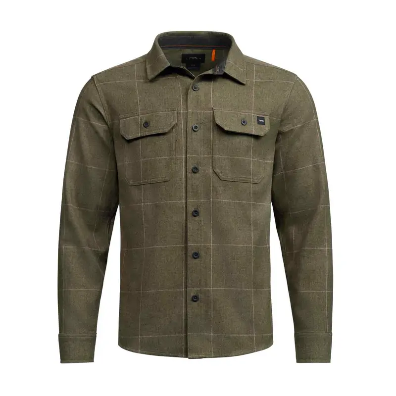 Sitka Hardwood Heavyweight Flannel Shirt – Rugged Wool-Blend Workwear 1