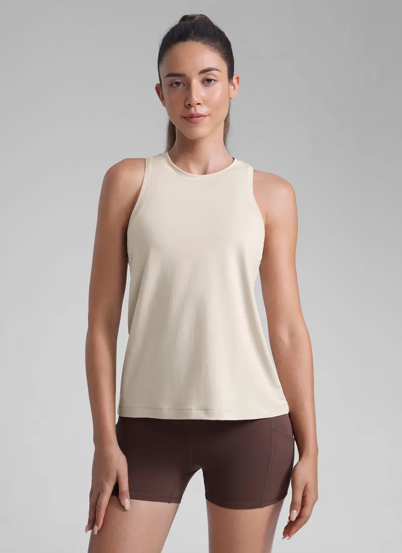 Soft Poly-Cotton Racerback Tank Top 1