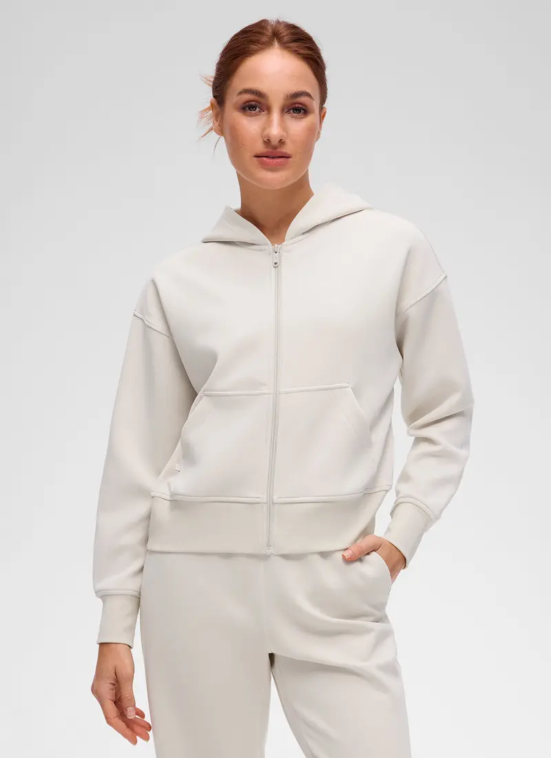 Softaura Full-Zip Hoodie With Relaxed Waist-Length Fit 1