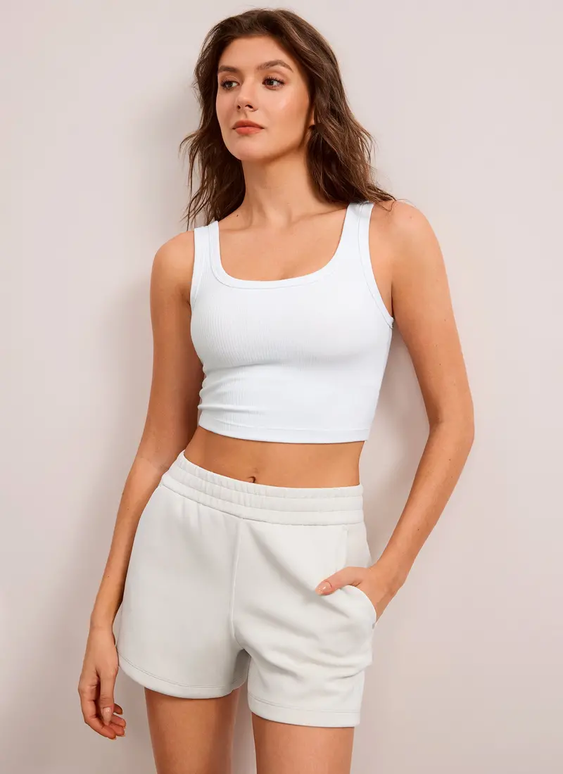 Softaura Sweat Shorts With Drawstring Waist And Front Pockets – 4-Inch Inseam 1