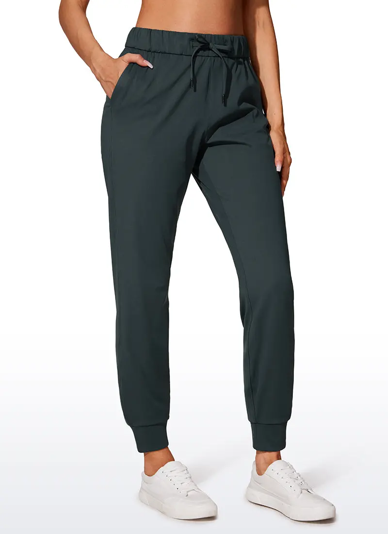 Stretch Joggers With Drawstring Waist And Functional Pockets – 27-Inch Inseam 1
