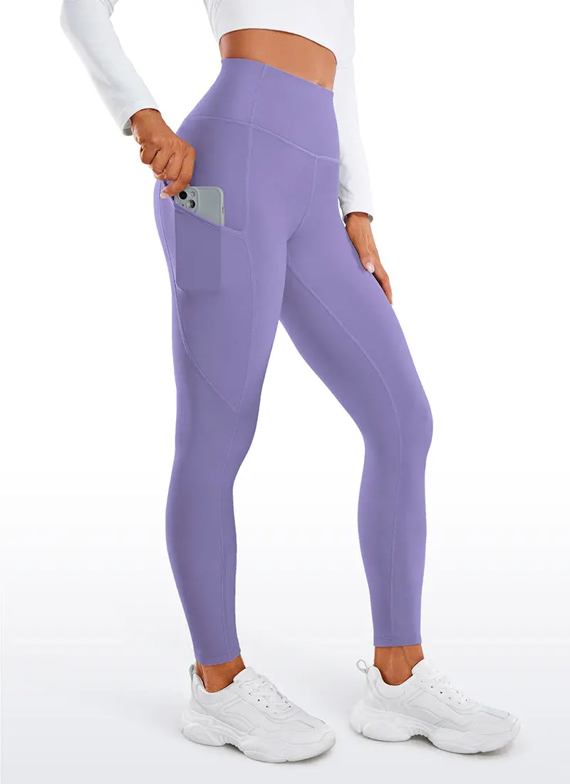 Thermal Fleece-Lined Pocket Leggings With Warm Lining – 28 Inch Length 1