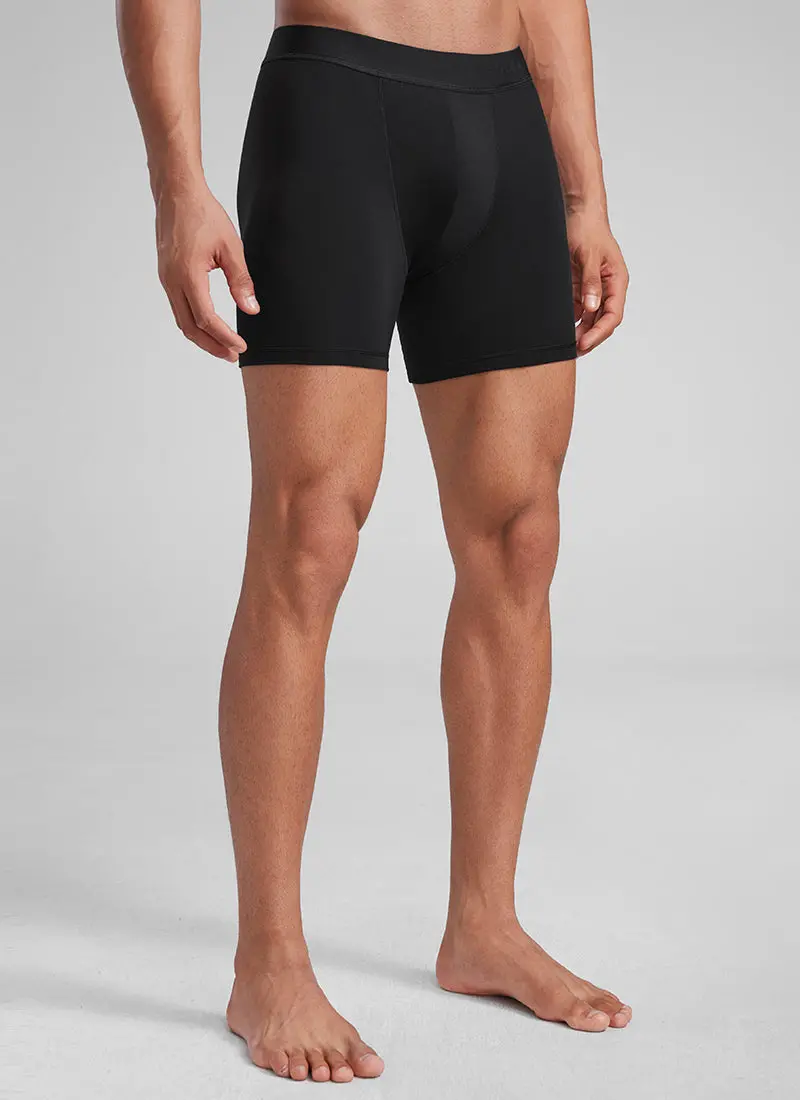 Ultra-Soft Modal Boxer Briefs (3-Pack) – Double-Lined, 5 Inch Inseam, No-Ride-Up Fit 1