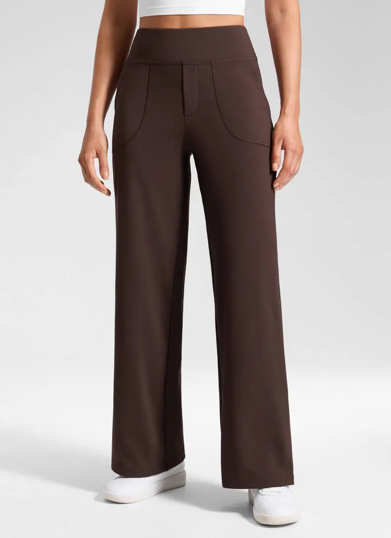 Wide-Leg Faux-Fly Pocket Pants – 30-Inch Inseam 1