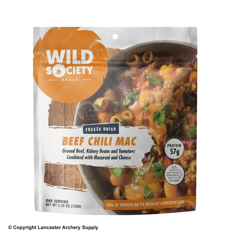 Wild Society Beef Chili Mac Freeze-Dried Emergency Meal 1