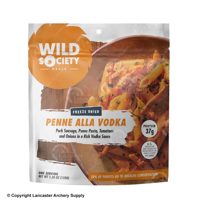 Wild Society Penne Alla Vodka With Sausage Freeze-Dried Meal 1
