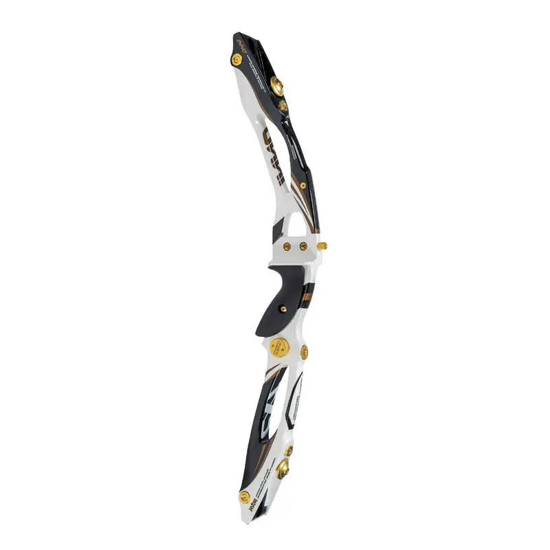 Win & Win Inno Cxt 25-Inch Left-Hand Recurve Riser – Black/White/Gold (Open-Box) 1