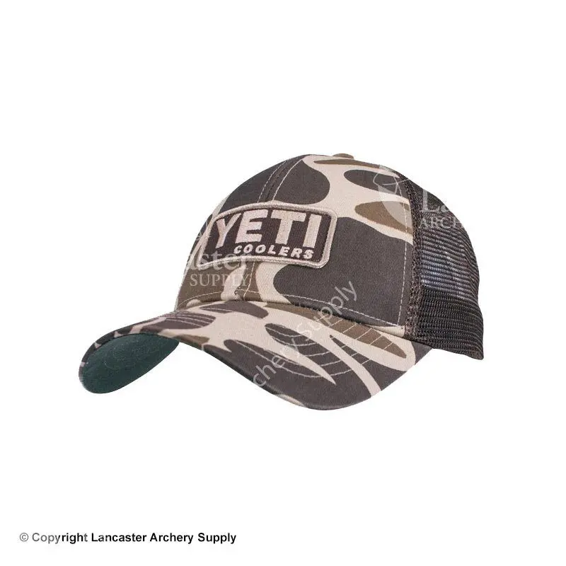 Yeti Custom Camo Adjustable Trucker Hat With Removable Patch 1